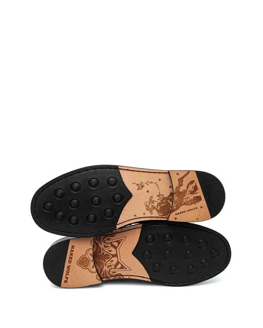 Naked Wolfe Black Roma Loafers for men