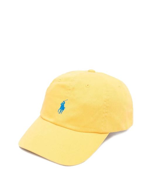 Polo Ralph Lauren Yellow Logo-Embroidered Baseball Cap for men