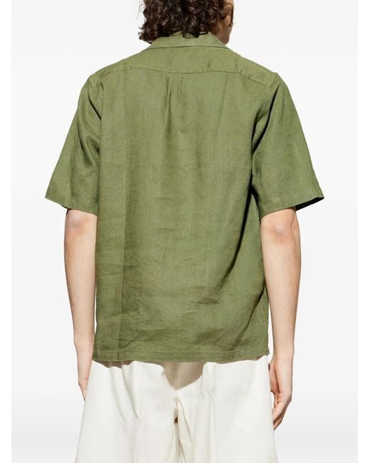 Samsøe & Samsøe Green Chest-Pocket Short-Sleeve Shirt for men