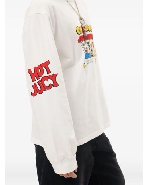 Carne Bollente Graphic-print Long-sleeve T-shirt White