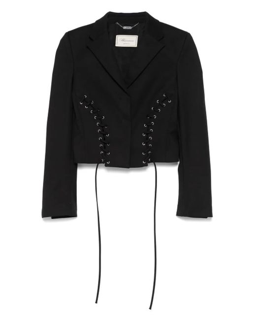 Blumarine Black Jacke Mit Schnürung