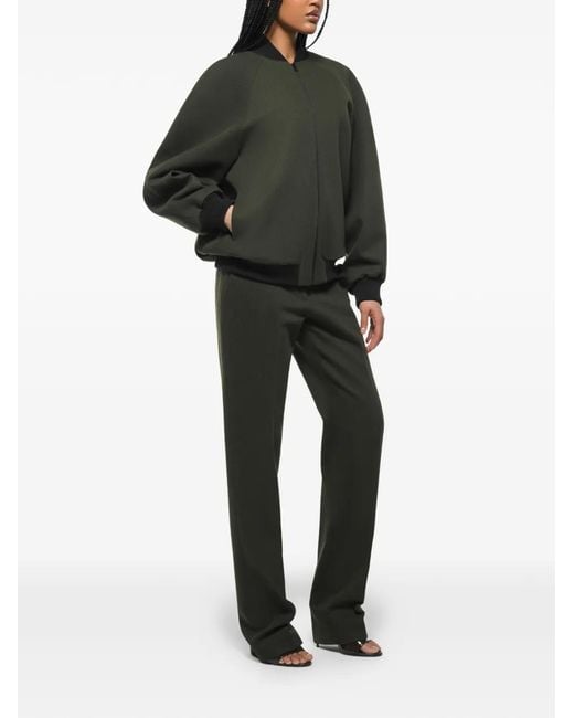 Anouki Green Zip-Up Bomber Jacket