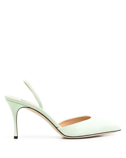 Sergio Rossi Metallic Pointed-Toe Stiletto-Heel Pumps