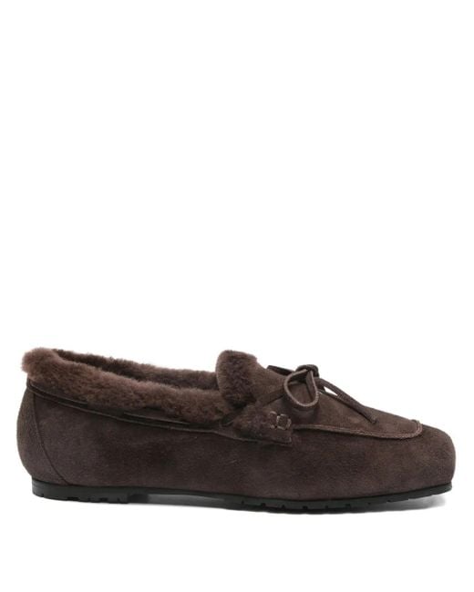 Aeyde Brown Suede Loafers