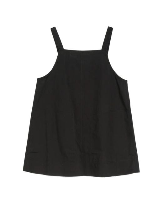 Lee Mathews Black Square-Neck Top