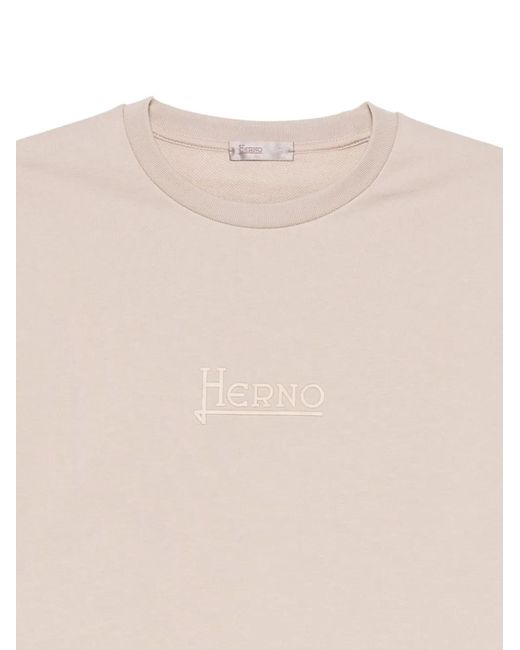 Herno White Logo-Print Sweatshirt for men