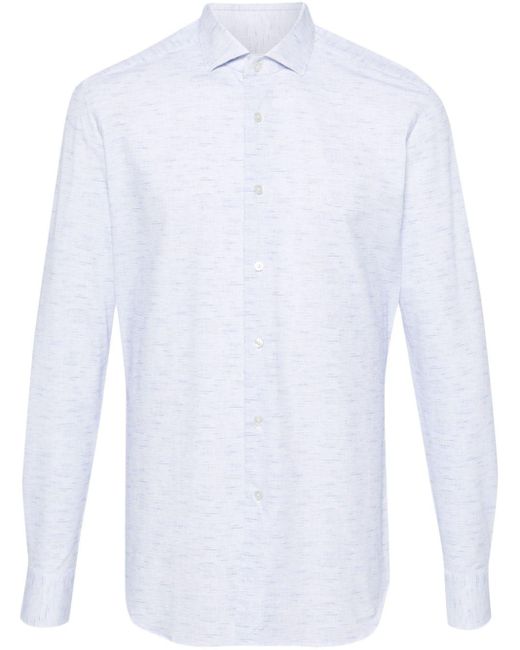 Xacus White Active Spread-collar Shirt for men