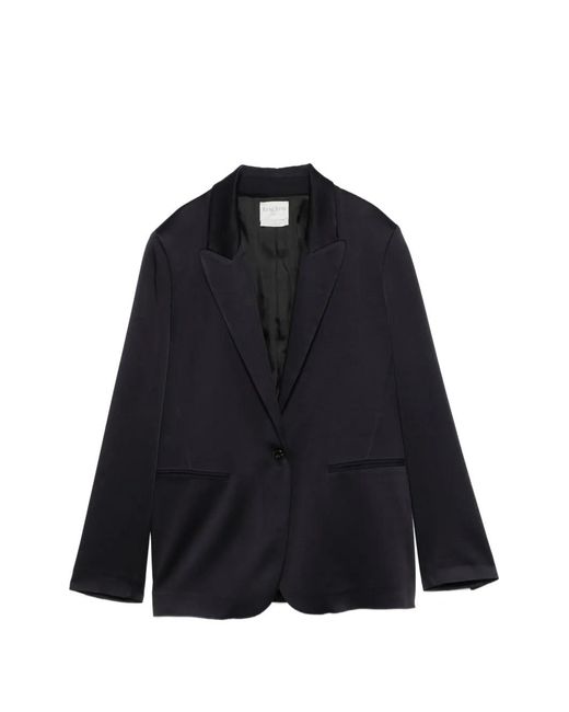 Forte_forte Blue Satin-Finish Single-Breasted Jacket