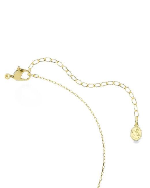 Swarovski White Crystal-Pendant Necklace And Earrings Set