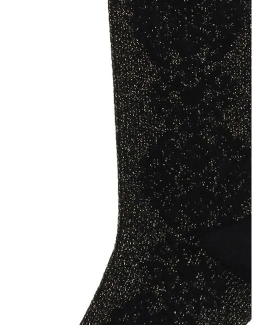 ANT45 Black Lola Metallic-Effect Socks