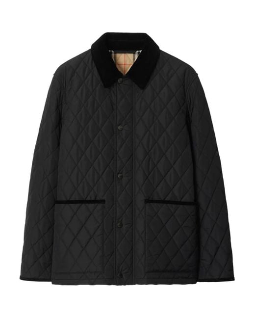 メンズ Burberry キルティング ジャケット Black