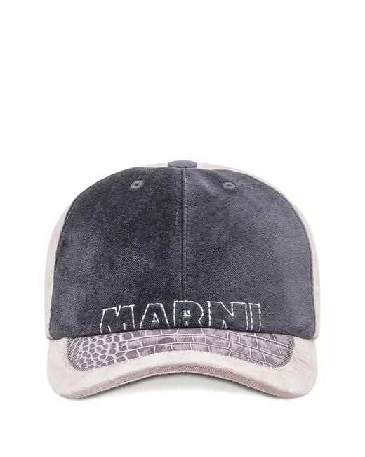 Marni Honkbalpet Met Geborduurd Logo in het Gray voor heren