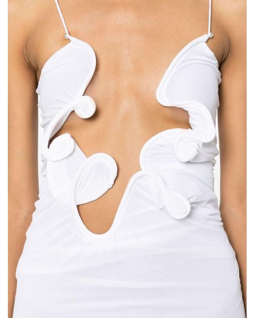 Robe Venus à design stucturé Christopher Esber en coloris White