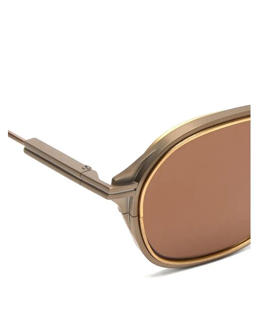 Zegna Brown Round-Frame Sunglasses for men