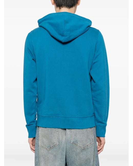 DIESEL Blue Logo-Patch Hoodie for men