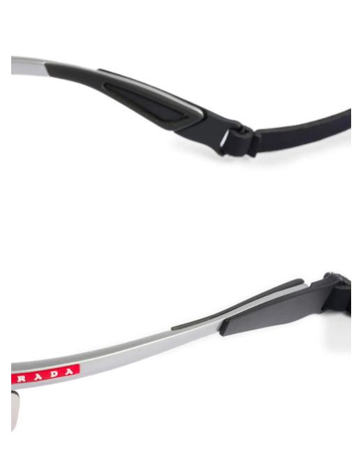 Prada Gray Linea Rossa Active Sunglasses for men