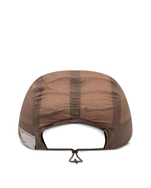 Satisfy Brown Logo-Print Cap Hat for men