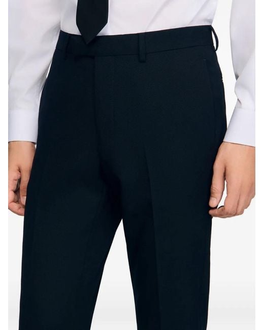 Sandro Blue Wool Suit Trousers for men