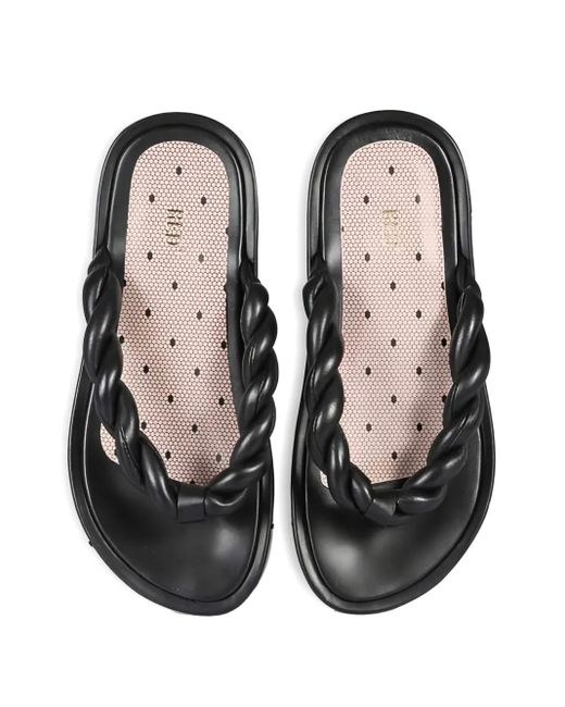 Red(v) White Open-Toe Sandals
