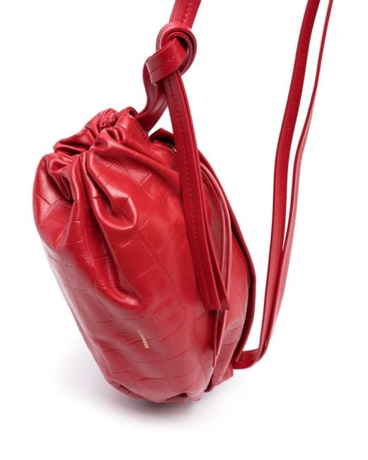 Jil Sander Red Small Cushion Shoulder Bag
