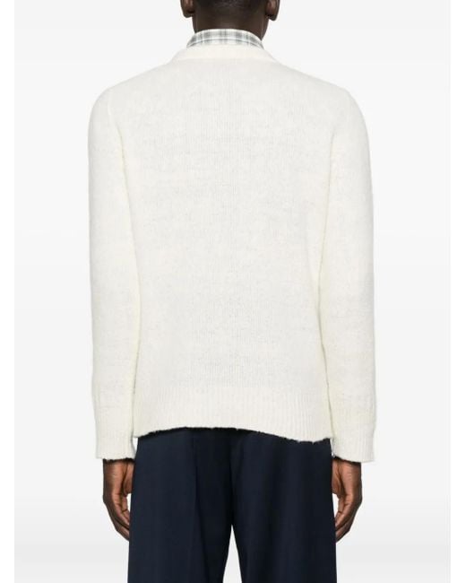 メンズ Amaranto Crew-neck Sweater White