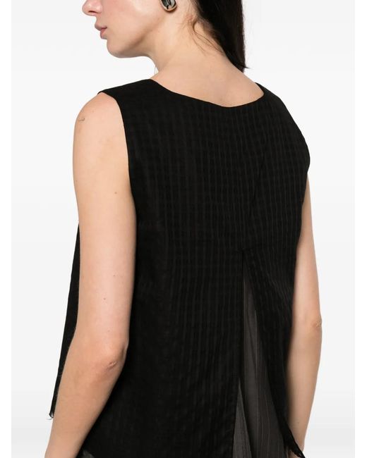 Individual Sentiments Black Striped V-Neck Blouse