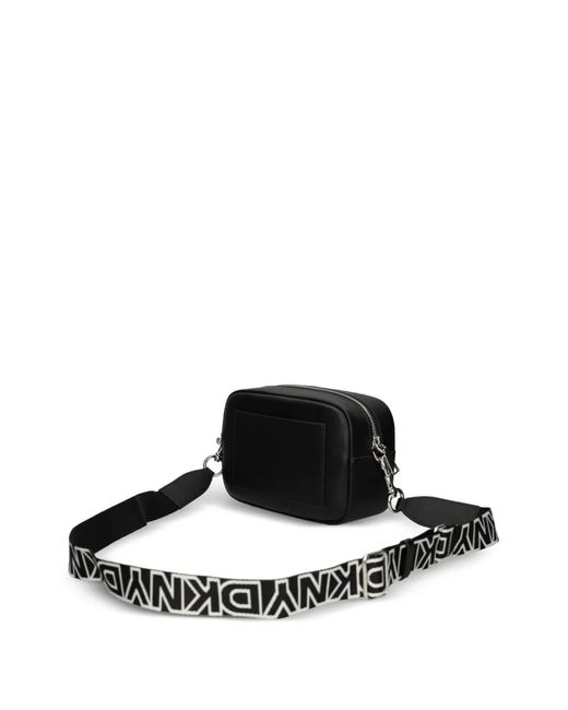 DKNY Black Logo-Strap Satchel