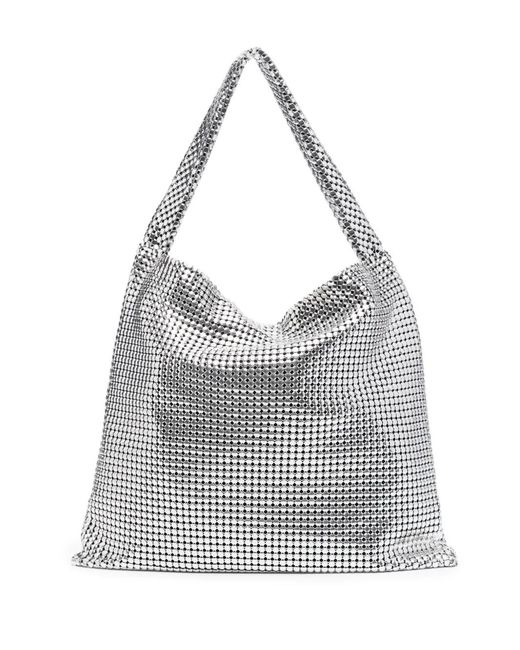 Rabanne Gray Pixel Tote Bag