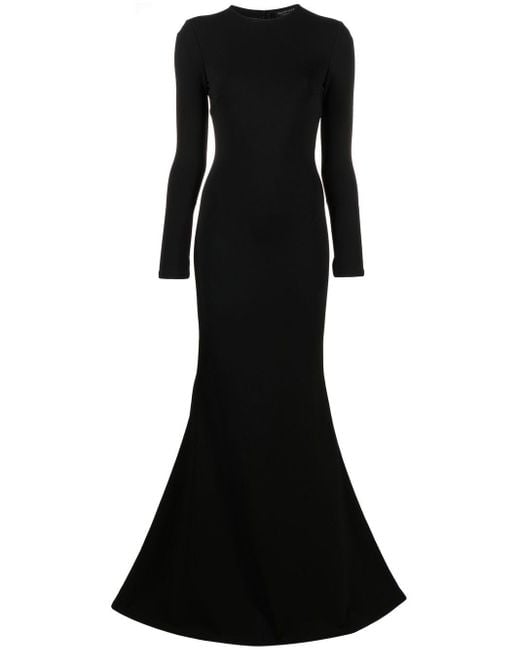 Balenciaga Black Long-sleeved Jersey Gown