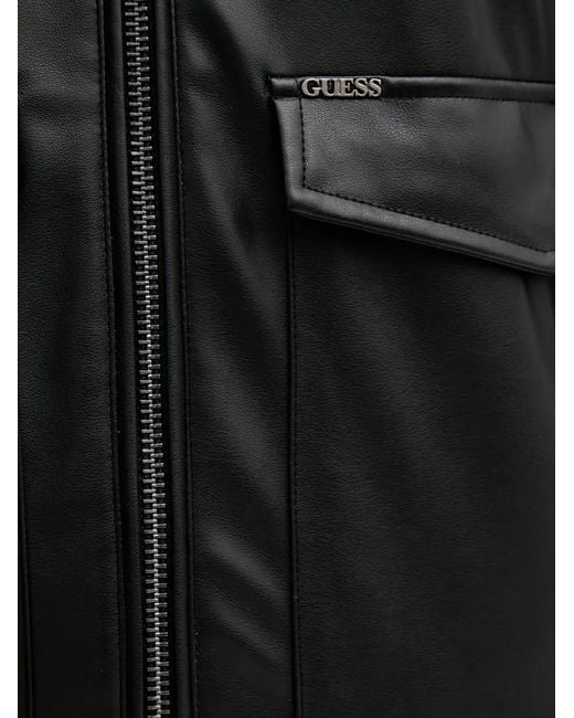 Guess Black Pocket Zip Jacket for men