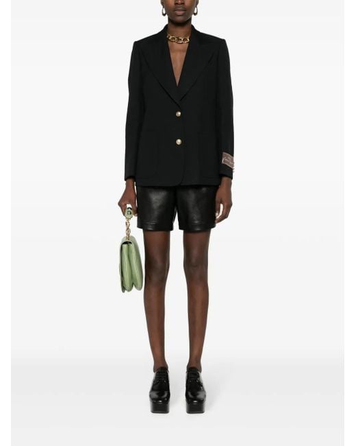 Gucci Black Single-Breasted Twill Blazer