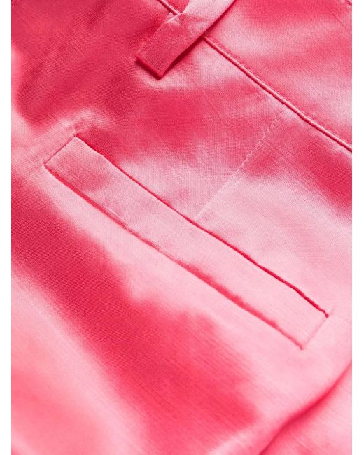 P.A.R.O.S.H. Pink Rasone Satin Trousers