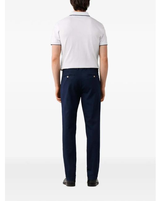 Hackett Blue Kensington Slim-Fit Trousers for men