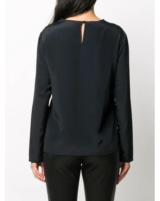 Alberta Ferretti Blouse Met Tekst in het Black