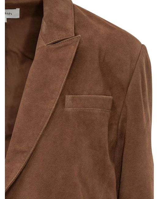 Ba&sh Brown Mosty Notched-Lapels Jacket