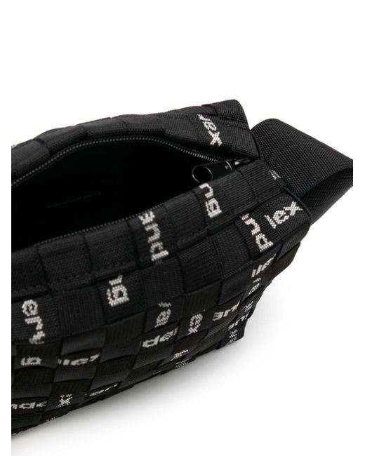 Alexander Wang Black Interwoven-Design Logo-Jacquard Shoulder Bag