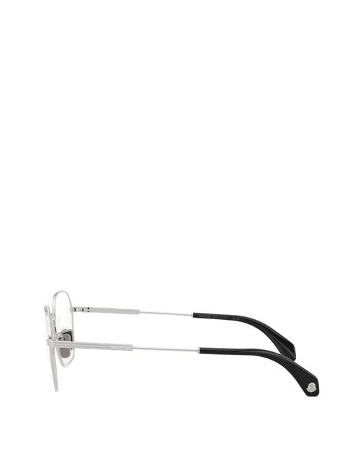 Moncler White Geometric-Frame Glasses