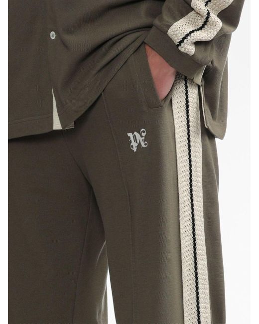 PALM ANGELS- Monogram Track Pants- Man- M - Grey in 2023