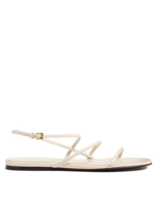 Khaite White Loop Flat Sandals