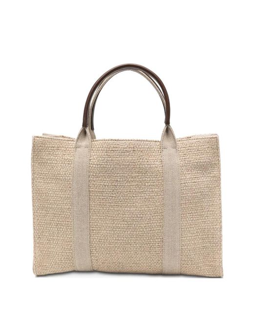 The Row Natural Georgia Woven Tote Bag