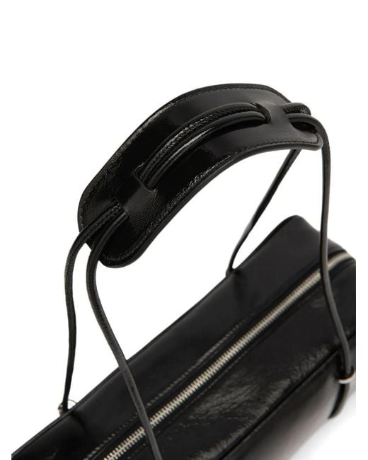 By Far Black Kimberly Leather Shoulder Bag