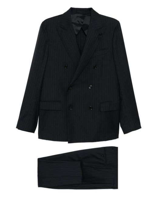 Traje de lana con doble botonadura Lardini de hombre de color Black