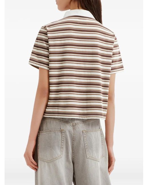 Izzue Gray Striped Polo Shirt