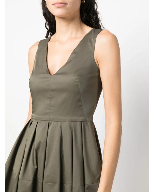 Abito Smanicato Con Scollo A V di Blanca Vita in Green