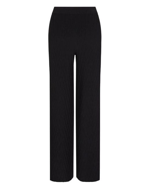 Emporio Armani Black Pleated Pants