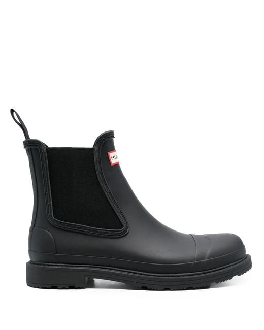 Stivali Commando di Hunter in Black da Uomo