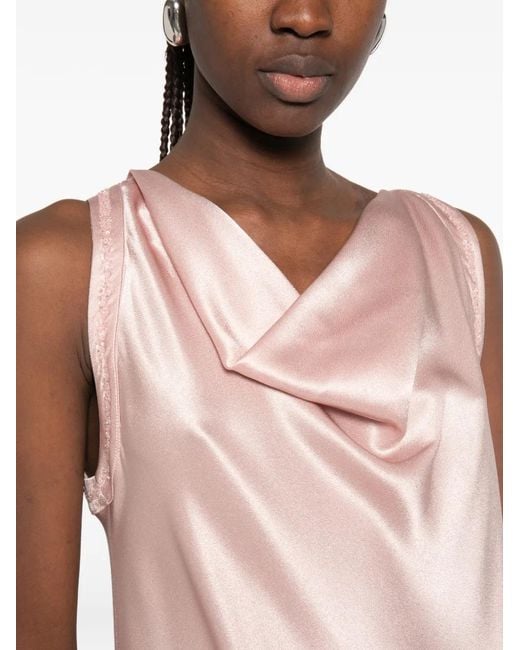 Antonelli Pink Marcus Embellished Cowl-Neck Maxi Dress