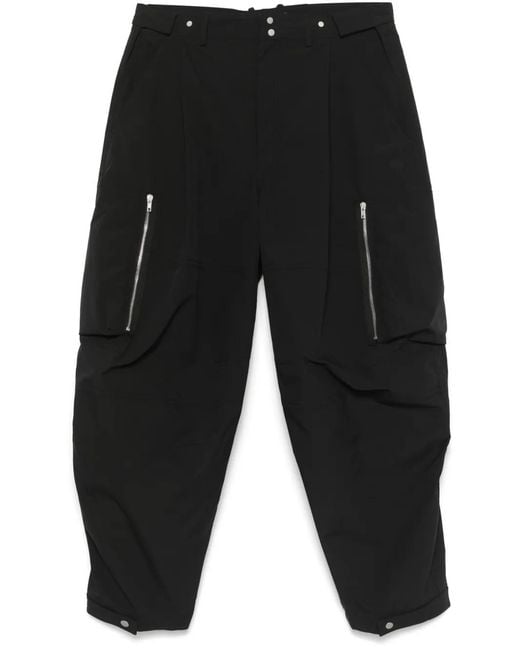 Mordecai Black Cargo Trousers for men