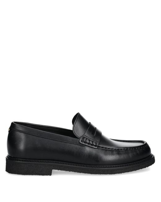 メンズ Boss レザーローファー Black
