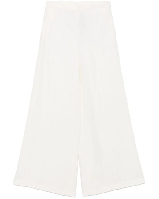 Twinset ロゴプレート ワイドパンツ White